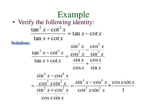 See the steps toward proving a trigonometric identity:. . Verifying trig identities calculator with steps free